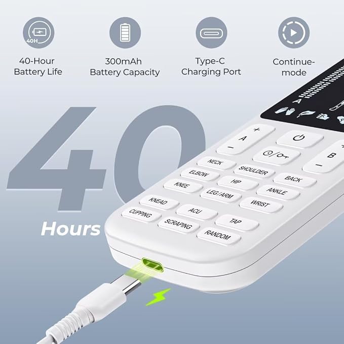 AUVON 4 Outputs TENS Unit Muscle Stimulator with 24 Modes & Intuitive Operation Design, FSA & HSA Eligible, TENS Machine with 10 TENS Pads, Electronic Pulse Massager for Back Pain Relief Therapy