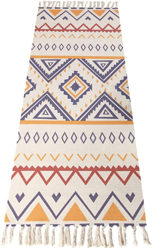 Cifupy Handmade Organic Yoga Mat made with Organic Cotton Yoga Mat - Non Slip Hand-Woven Foldable Yoga Rug Provides Excellent Comfort, Traction & Support for Indoor & Outdoor Use - 24 x 72 Inches