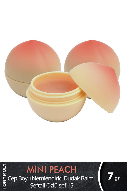 TONYMOLY Mini Peach Lip Balm – Moisturizing & Hydrating Korean Lip Balm for Lips, Long-Lasting, Travel-Friendly, Peach Scent, Gift for Women & Men