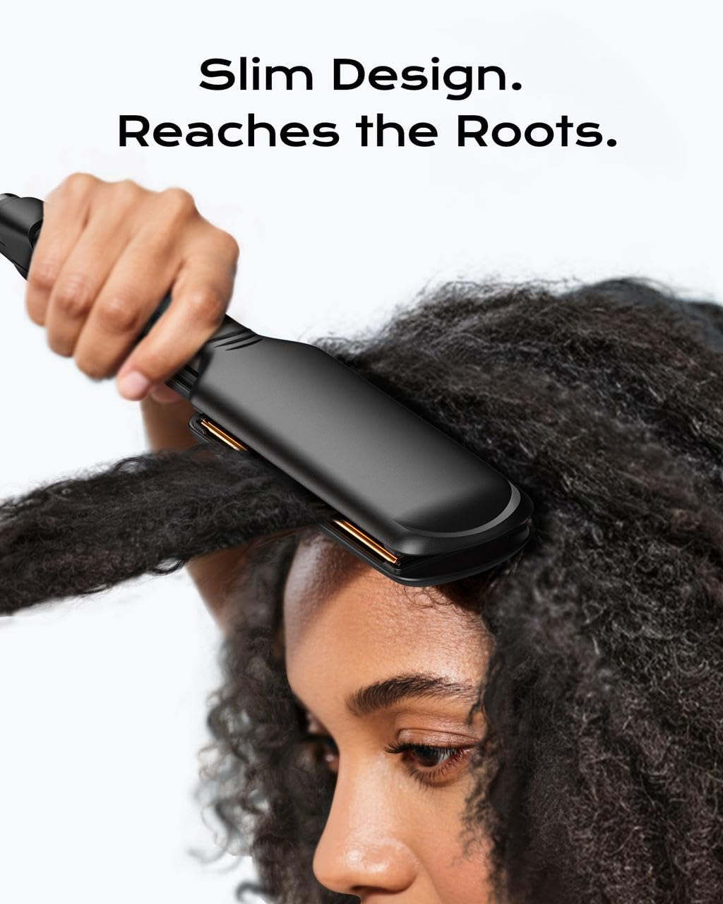 Titanium Flat Iron Hair Straightener for Natural Hair, 2 inch Hair Straightener for Thick Hairs, Silk Press Flat Iron Wide Plate