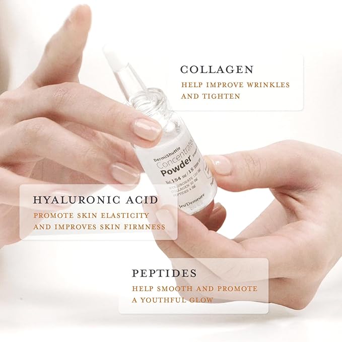 JEU'DEMEURE Dermishuttle Face Lifting Kit – Deep-Absorbing Needle-Free Serum with Collagen, Hyaluronic Acid, Peptide – Targets Wrinkles, Lifting & Skin Renewal Without Microneedling, 2 Weeks
