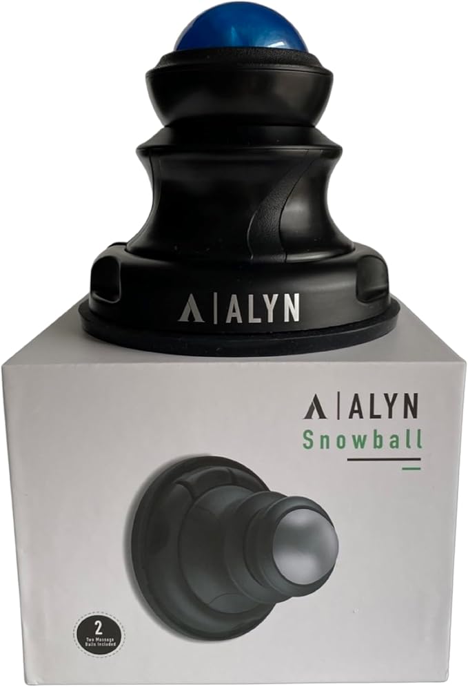 Alyn Snowball - Hot & Cold Lacrosse Ball Trigger Point Therapy, Relieve Sore Muscles in Back and Neck, Foot Pain, Plantar Fasciitis, and Sciatica, Myofascial Release, Recovery [Incl: 2 Balls + Tote]