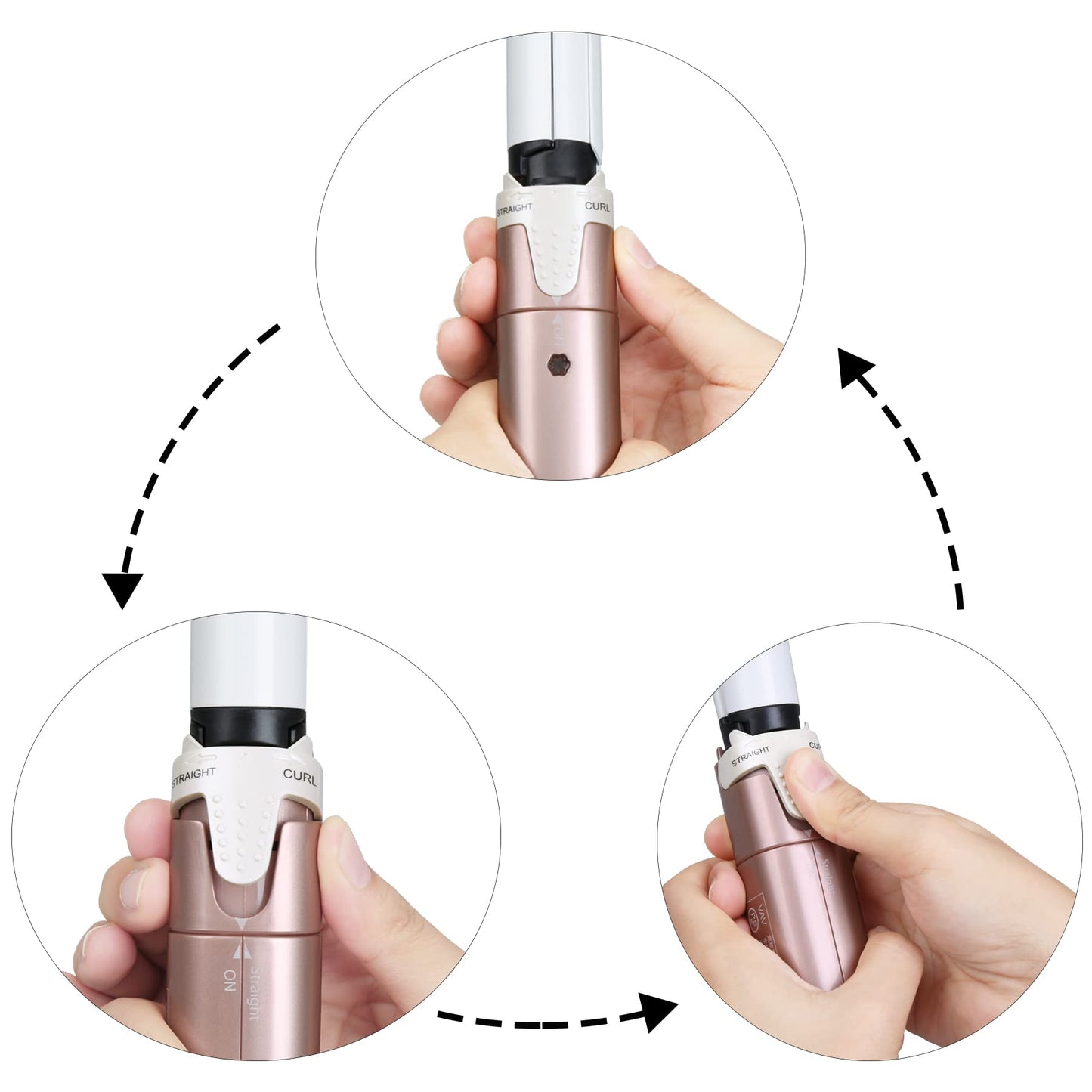 VAV 2 in 1 Iron Hair Straightener and Curler, Curling Iron Ceramic Flat Iron 1 Inch, Instant Heat Up to 400°F, Dual Voltage Mini Curling Wand Travel Size