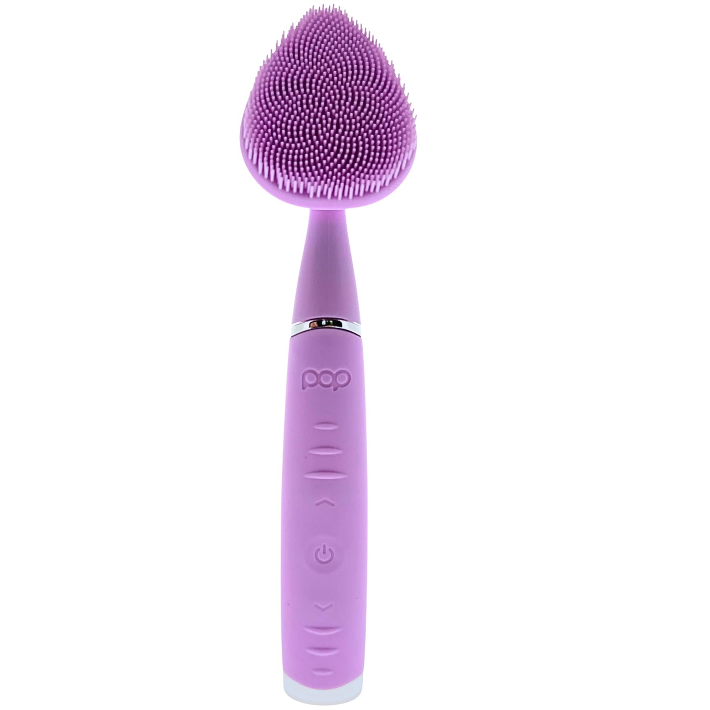 Clover Facial Cleansing Device Lavender Silicone Facial Cleaner & Exfoliator w/ 8000 Vibrations Per Minute, 5 Speeds, USB Rechargeable Face Cleaning Scrubber & Skincare Tool with Case