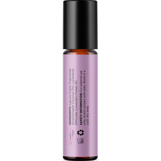 Lavender Essential Oil Roll On - Calming Aromatherapy Oil Roller for Sleep Headaches and Relaxation - Natural Pre-Diluted Sleep Oil for Nighttime Relaxation with Lavender Essential Oil for Skin