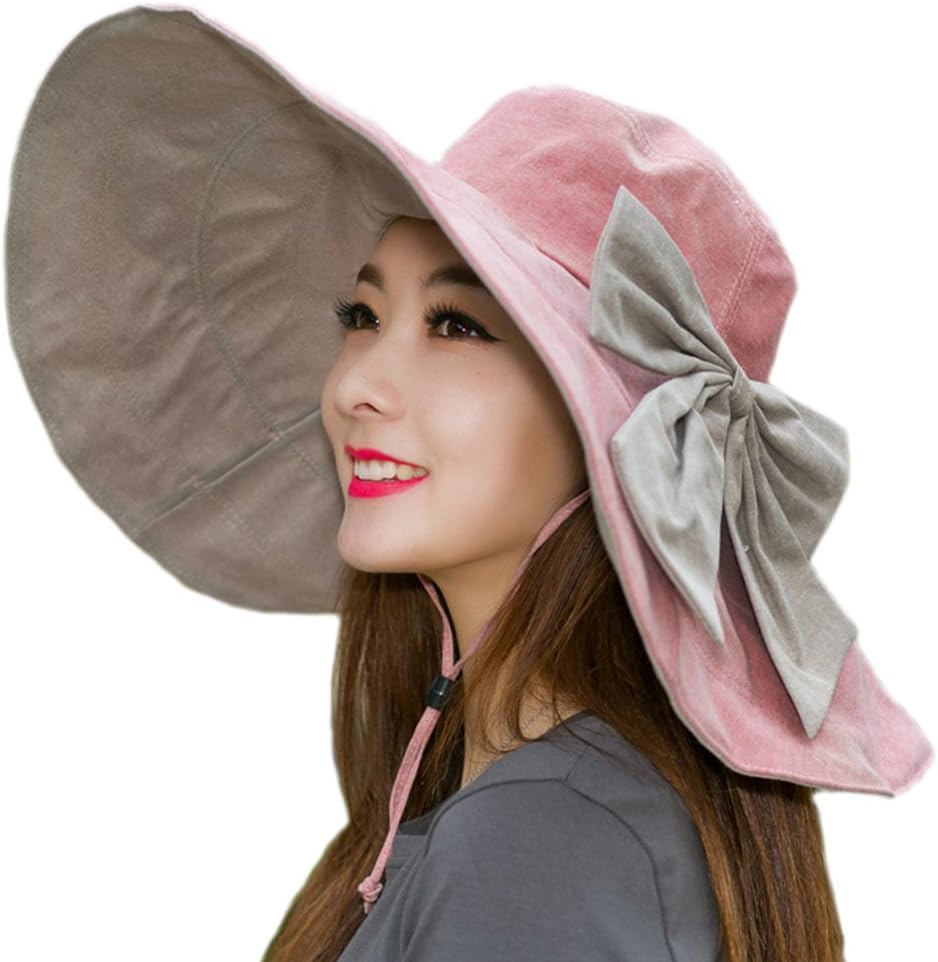 Fishing Beach Cap Summer Sun Hat Wide Brim Reversible for Women Foldable UPF 50+