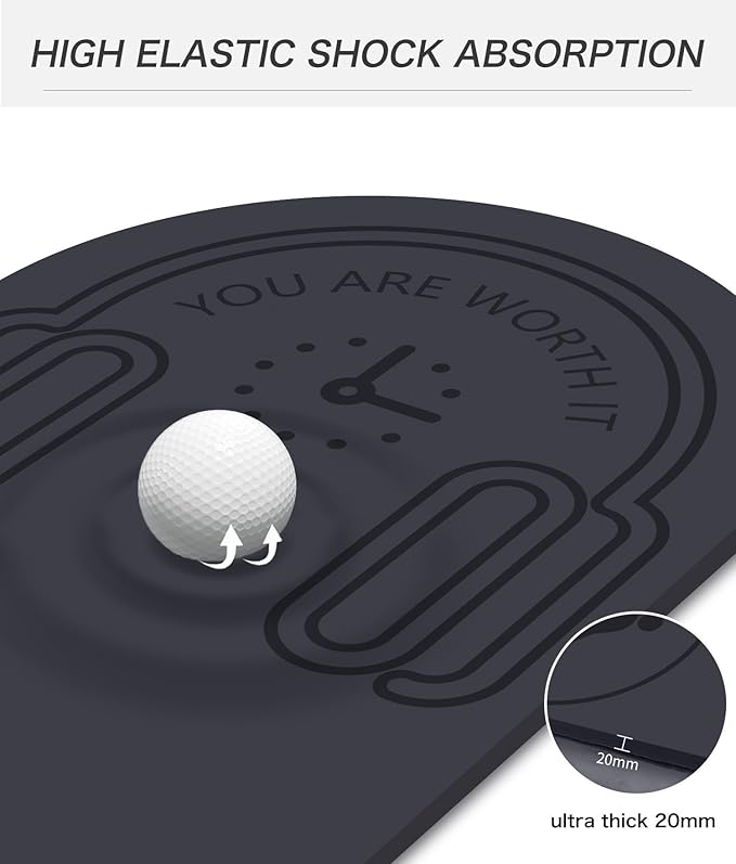 8/20/30mm Jump Rope Mat Fitness Exercise Mat Durable, Non-Slip, Workout Mats with Jump Rope & Carrying Bag for Home Gym Flooring (55"x 24")