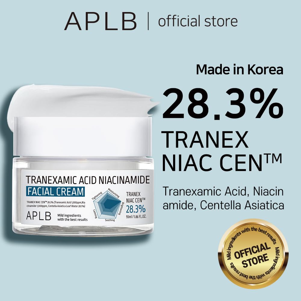 APLB Tranexamic Acid Niacinamide Facial Cream | TRANEX NIAC CEN™ 28.3% 1.86 FL.OZ/Korean Skincare, Moisturizing, Blemish care, Helps with skin discoloration