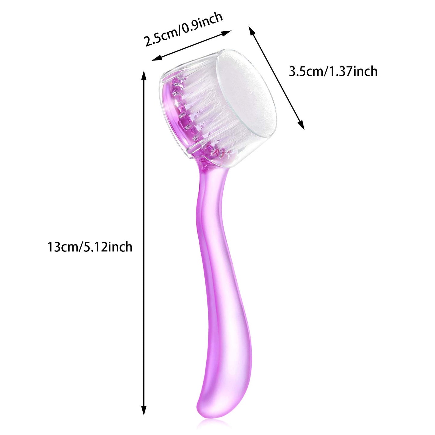 6 Pieces Facial Cleansing Brush Soft Bristle Facial Scrub Exfoliating Brush with Acrylic Handle, Face Wash Scrub Exfoliator Brushes for Face Care Makeup Skincare Removal