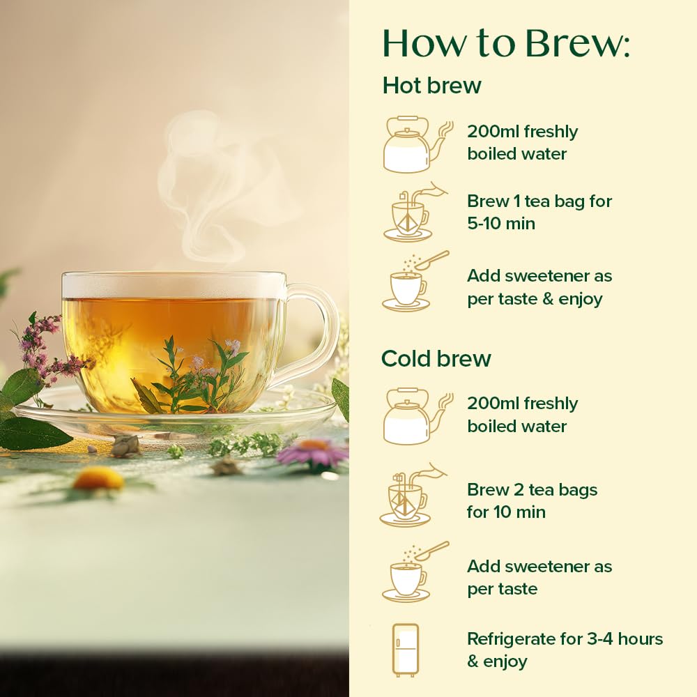 VAHDAM, Herbal Tea Sampler (36 Tea Bags, 6 Flavors) Caffeine-Free, Non-GMO | Assorted Tea Sampler - Turmeric Citrus Ginger, Turmeric Chamomile, Hibiscus, Moringa, Spearmint, Ginger | Gifts for Him/Her