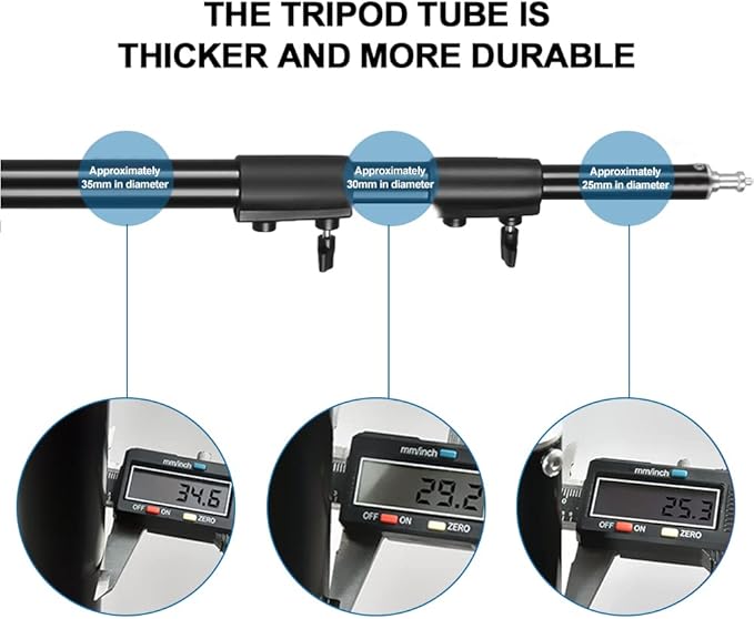 Aluminum Alloy Photography Tripod Stand, 9.19 Feet/2.8m Studio Lighting Tripod Stand for Video Lights, Photography Lights, Reflectors, Softboxes, Umbrellas