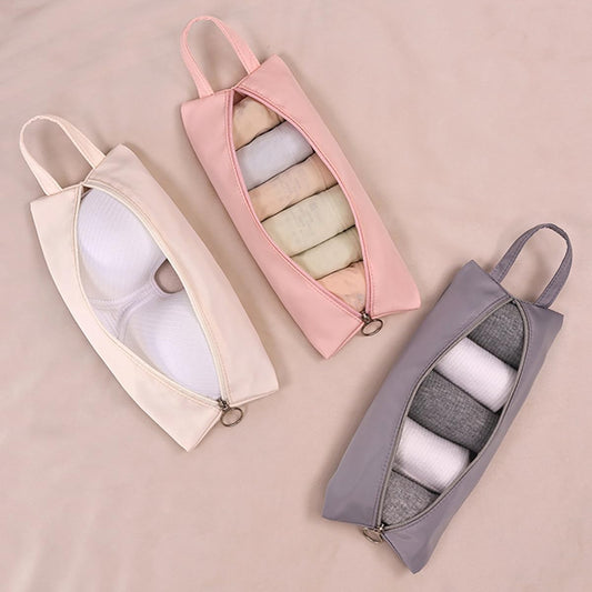 Petunny 3Pcs Travel Underwear Organizer Bag Portable Clothes Pouch for Travel Organizer Pack Cube for Lingerie Socks