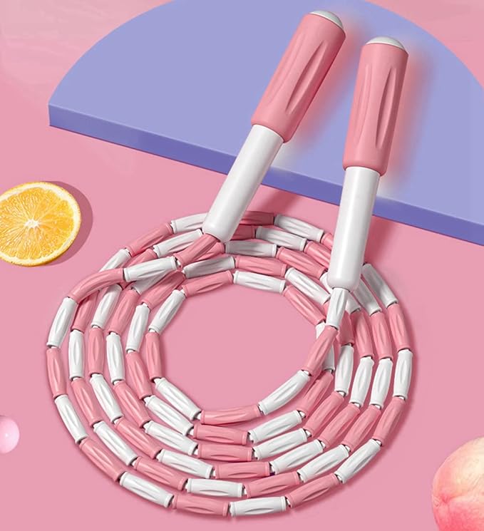 Jump Rope for Kids Soft Beaded Skipping Rope Adjustable Length Tangle Basic Jump Ropes for Fitness School Exercise Equipment for Kids,Women,Men Perfect Weight Loss 9 FT