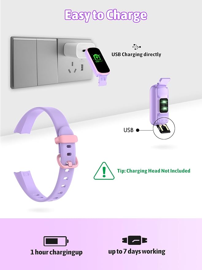 Kids Fitness Tracker,Fitness Watch Waterproof Activity Tracker with HeartRate and Sleep Monitor,Stopwatch,11 Sport Modes,Great Gifts for Girls Boys Kids Age 6-13 Years Olds