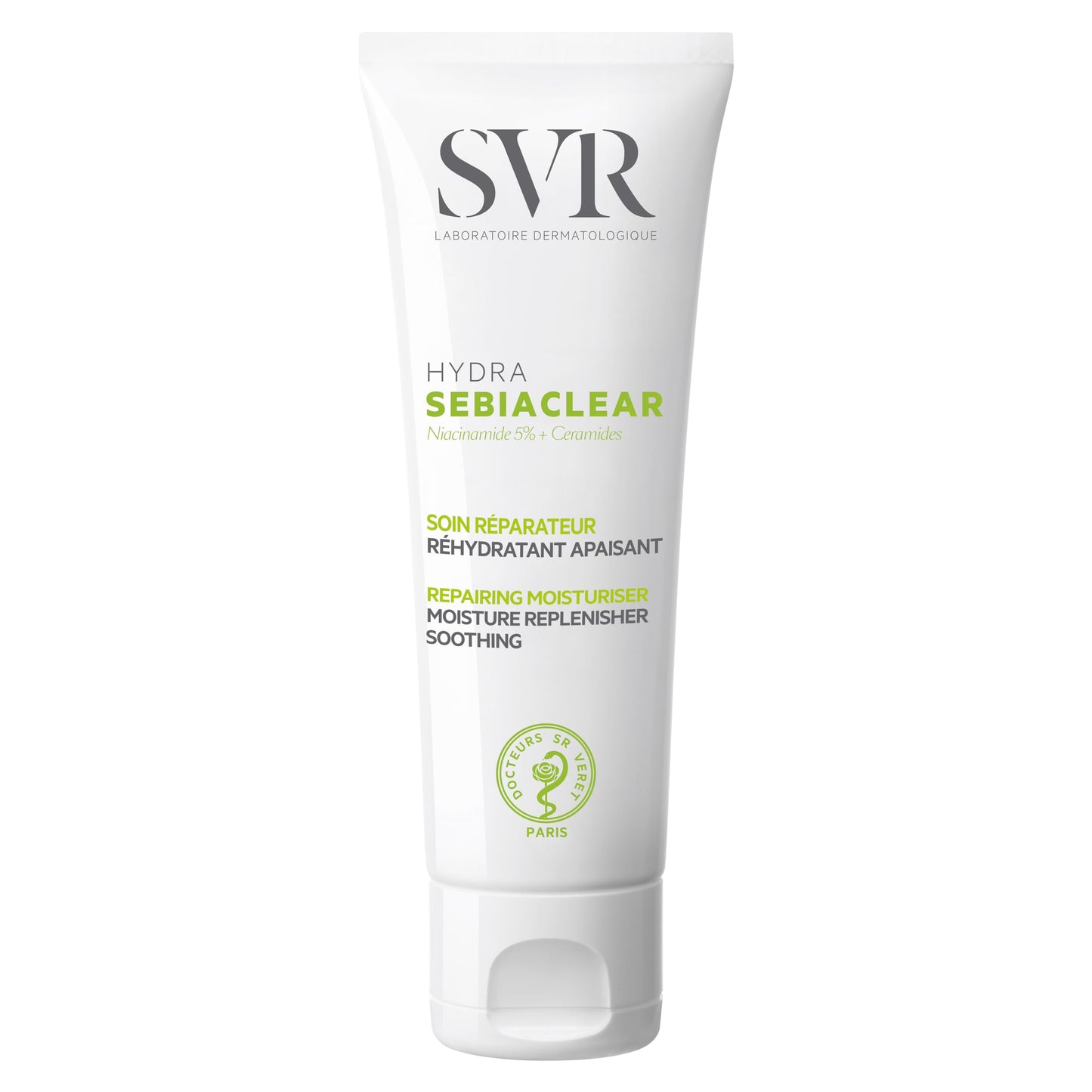 SVR Sebiaclear Moisturizing Face Cream - Soothing Moisturizer, Reduces the appearance of marks, with Niacinamide, Hyaluronic Acid and Ceramides for Oily Sensitive Skin, Non-Comedogenic. 1.4 oz.