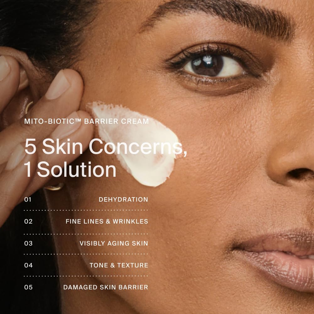 Timeline Mito-Biotic™ Travel Size Barrier Cream Nourishing Moisturizer With Peptides to Restore Dry Skin & Strengthen Barrier - .5mL