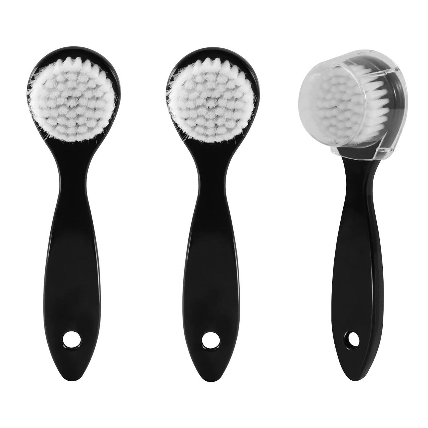 3 Pcs Facial Cleansing Brush, Useekoo Manual Face Brushes for Cleansing and Exfoliating, Face Scrubber to Massage, Deep Pore Exfoliation, Makeup Remove and Skin Care with Soft Bristles