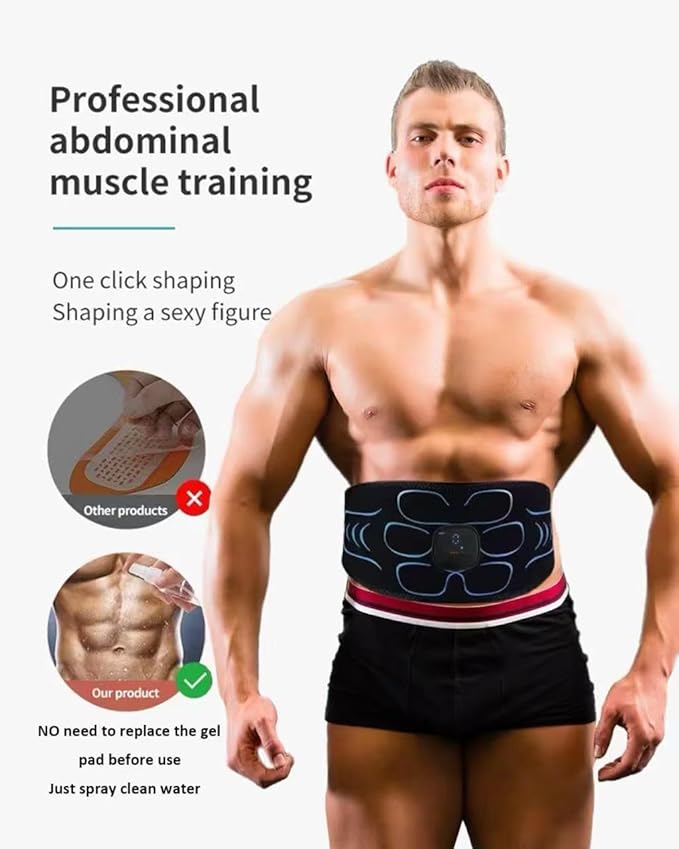 Ab Stimulator Belt,Abs Machine Ab Stimulator Muscle Toner,Tactical Abs Stimulator Muscle Toning and Strengthening Fitness Belt