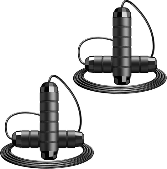 Jump Rope,Tangle-Free Rapid Speed Jump Rope with Ball Bearings for Men,Women and Kids,Adjustable Steel Skipping Rope with Ergonomic Foam Handles,A Ideal Equipment and Accessories for Workout,Fitness,Exercise,Home Gym,Slim Body