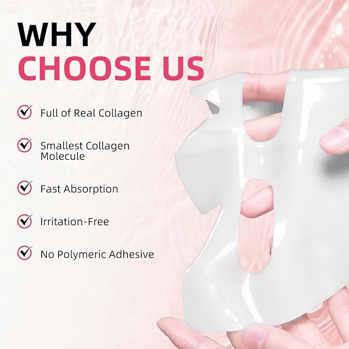 5 Pack Bio Collagen Face Mask Skincare, 100% Hydrating Collagen Mask Overnight Korean Skin Care