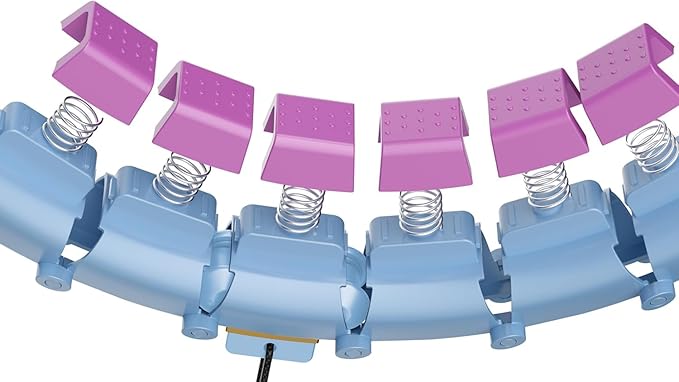 65inch 32 Knots Plus Size Quiet Weighted Hula Infinity Fitness Detachable Hoops Smart Silent Infinity Hula for Women 2 in 1 Waist and Abdominal Workout Hoop