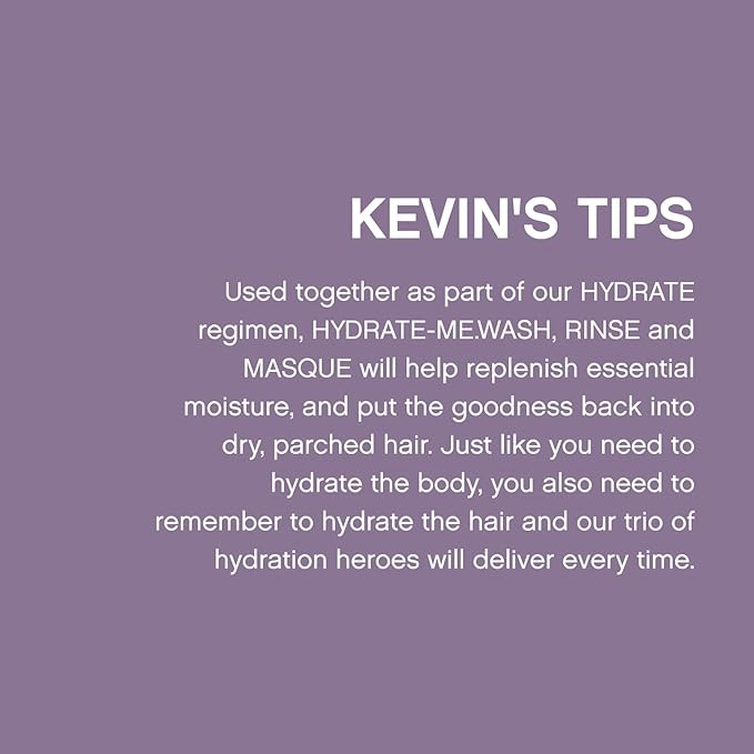 KEVIN.MURPHY HYDRATE-ME.RINSE - Moisturising Conditioner - For Normal & Dry Hair - Hair Repair - Colour Safe Conditioner - With Antioxidant Blend & Kakadu Plum - 250 mL / 8.4 fl oz
