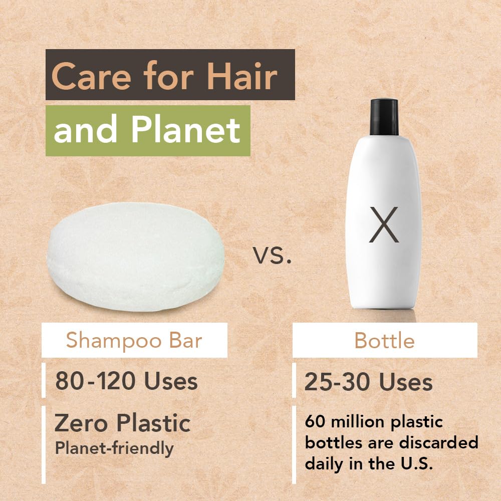 Wave Unscented Shampoo & Conditioner Bar Set - Sulfate Free Natural & Organic Moisturizing Vegan Shampoo and Conditioner Bars for Women & Men - Long-Lasting (80-120 Uses)