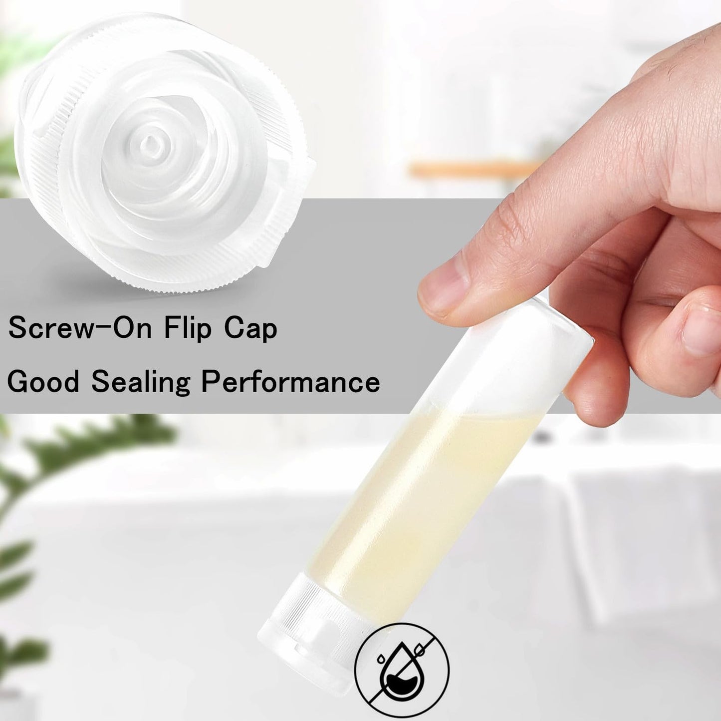 TUZAZO 10 Pack 18ml/0.6oz Small Travel Tube Bottles, Refillable Empty Plastic Mini Travel Size Squeeze Bottles for Liquid Makeup Cosmetic Toiletries