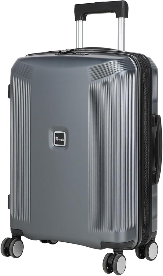 20 Inch Lightweight Expandable Carry On Luggage, PC Hardside Suitcase with Spinner Wheels & TSA Lock, Carry-on 20-Inch, Gray