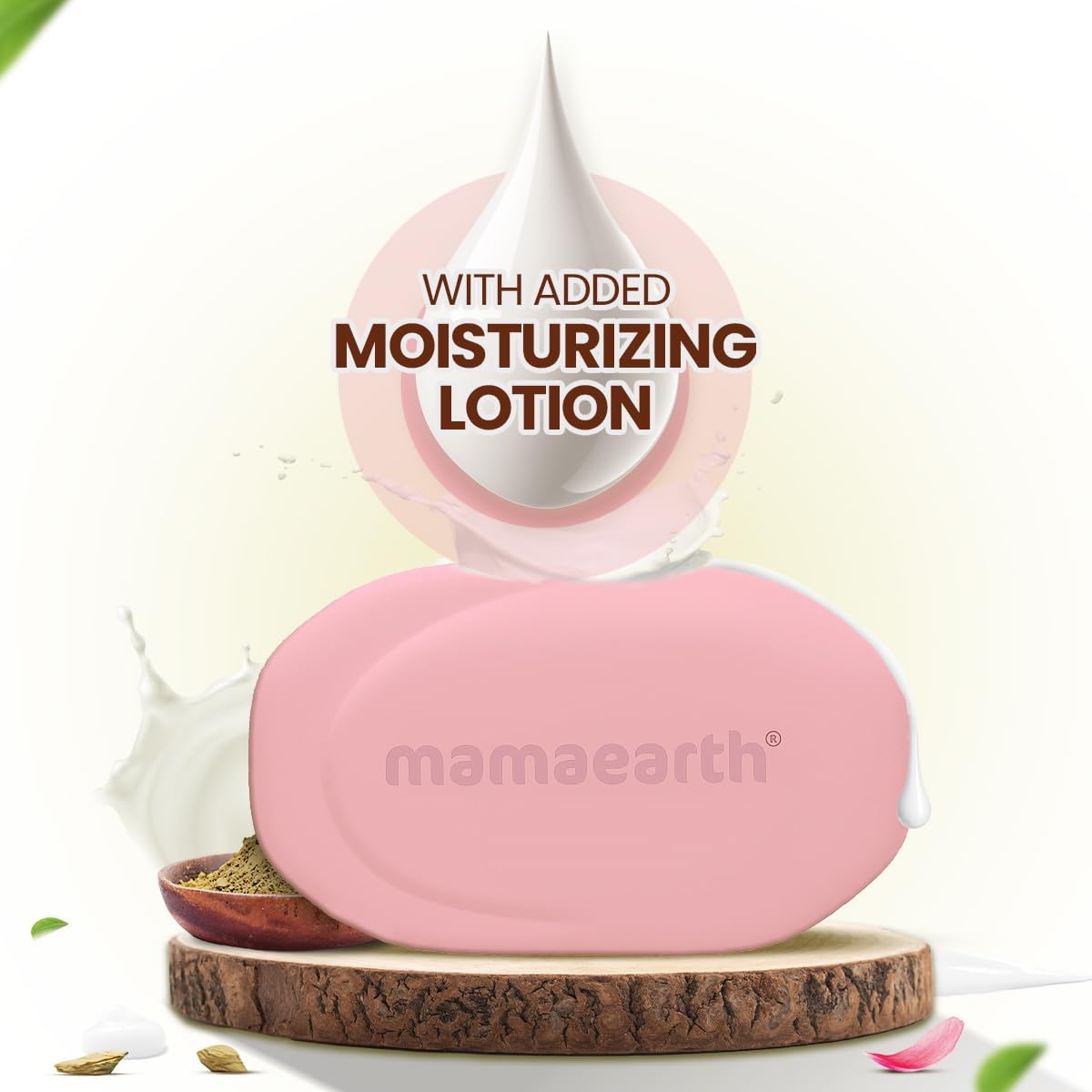 MAMAEARTH Multani Mitti & Rose Moisturizing Lotion Soap Bar | Controls Oil & Body Acne | Bentonite Clay Bar for Oil & Acne Free Skin | for Face & Body | 4 Bars (4.41 Oz/125g Each)