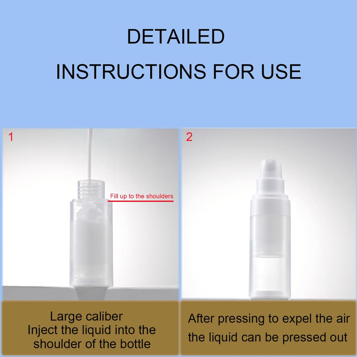 Airless Pump Bottles mini Travel Size Toiletry containers refillable Cosmetic containers Lotion Bottle with Pump TSA Approved(0.7oz/20ml 4 Pack)