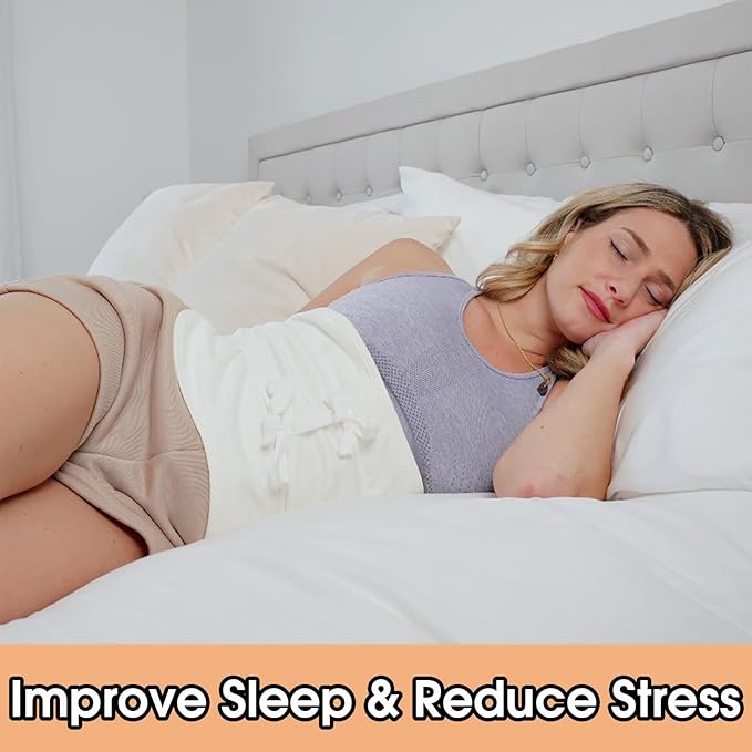 Castor Oil Pack Compress for Liver Detox & Thyroid Kit - Organic Cotton, Mess-Free, Reusable Castor Oil Wrap - Improve Sleep and Digestion, Reduce Inflammation(Castor Oil Not Included)