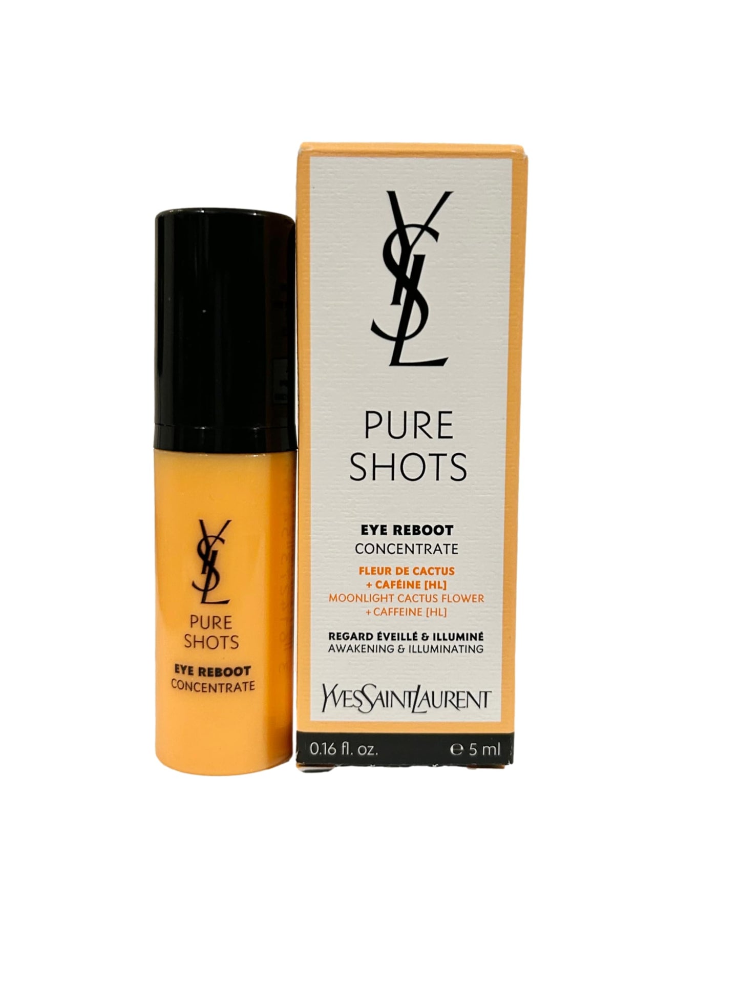 Yves Saint Laurent YSL PURE SHOTS Eye Reboot Concentrate Awakening & Illuminating MINI Travel Size 5 ml / 0.16 fl oz. - 5655