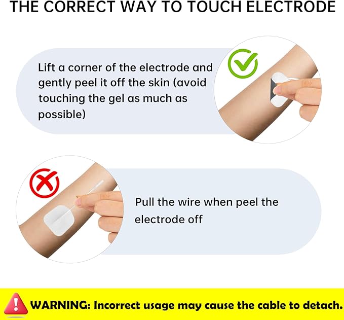 20PCS TENS Unit Replacement Pads, TENS Electrodes Pads Self-Adhesive Electrode Pads 2"x2" Reusable Tens Unit Patches Compatible with TENS Machine Use 2.0mm Pin Connector Lead Wires (2”x2“)