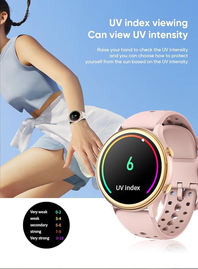 KEEPONFIT Smart Watches for Women, Fitness Tracker with Heart Rate & SpO2 Monitor, IP67 Waterproof Activity Tracker for Men & Women, Smart Watch for Android Phones and iPhone Compatible (Pink)