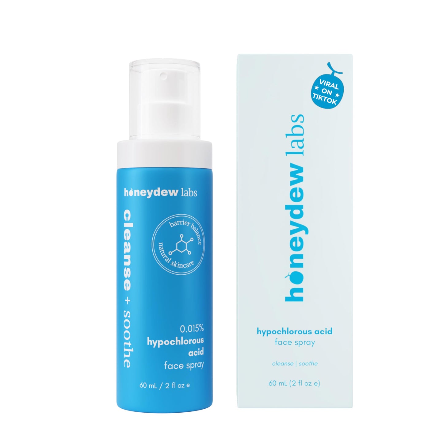 Honeydew Labs Hypochlorous Acid Spray – HOCl Face & Skin Mist for Acne, Eczema & Irritation – Multi-Purpose Skin Repair – Eyelid Cleanser, Post-Workout, Post-Procedure, Scalp, Sensitive Skin TSA 2 oz