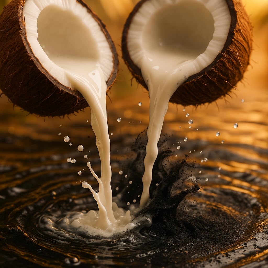 SpaScriptions Exfoliating African Black Soap Body Wash with Coconut & Charcoal (33 fl oz) Body Scrub with Natural Coffee & Walnut Shell Exfoliants, Nourishing Body Care for Women and Men, Cruelty Free