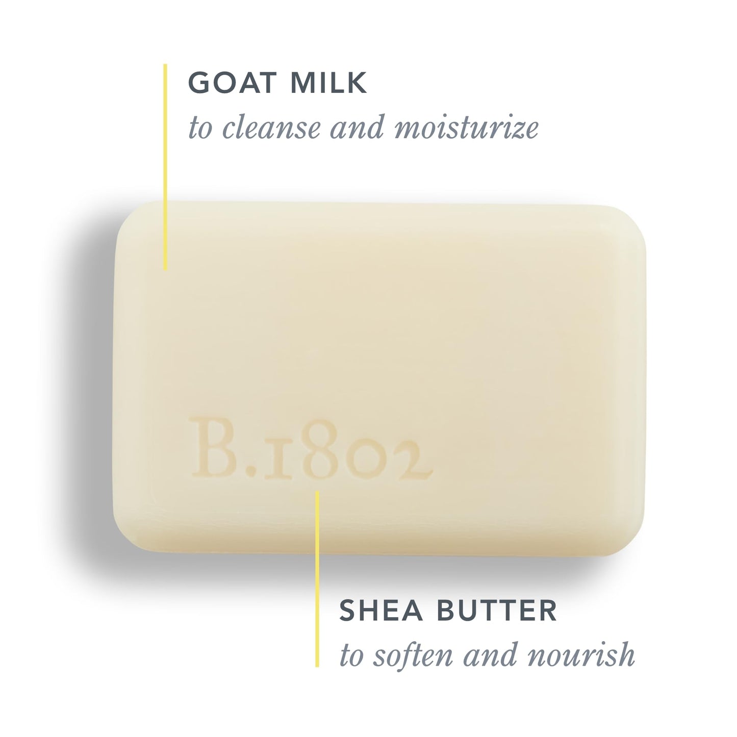 Beekman 1802 Goat Milk Body Soap Bar 3-Piece Set, Sunshine Lemon - Scented - 3.5 oz - Nourishes, Moisturizes & Hydrates - 100% Vegetable Soap with Lactic Acid - Good for Sensitive Skin - Cruelty Free