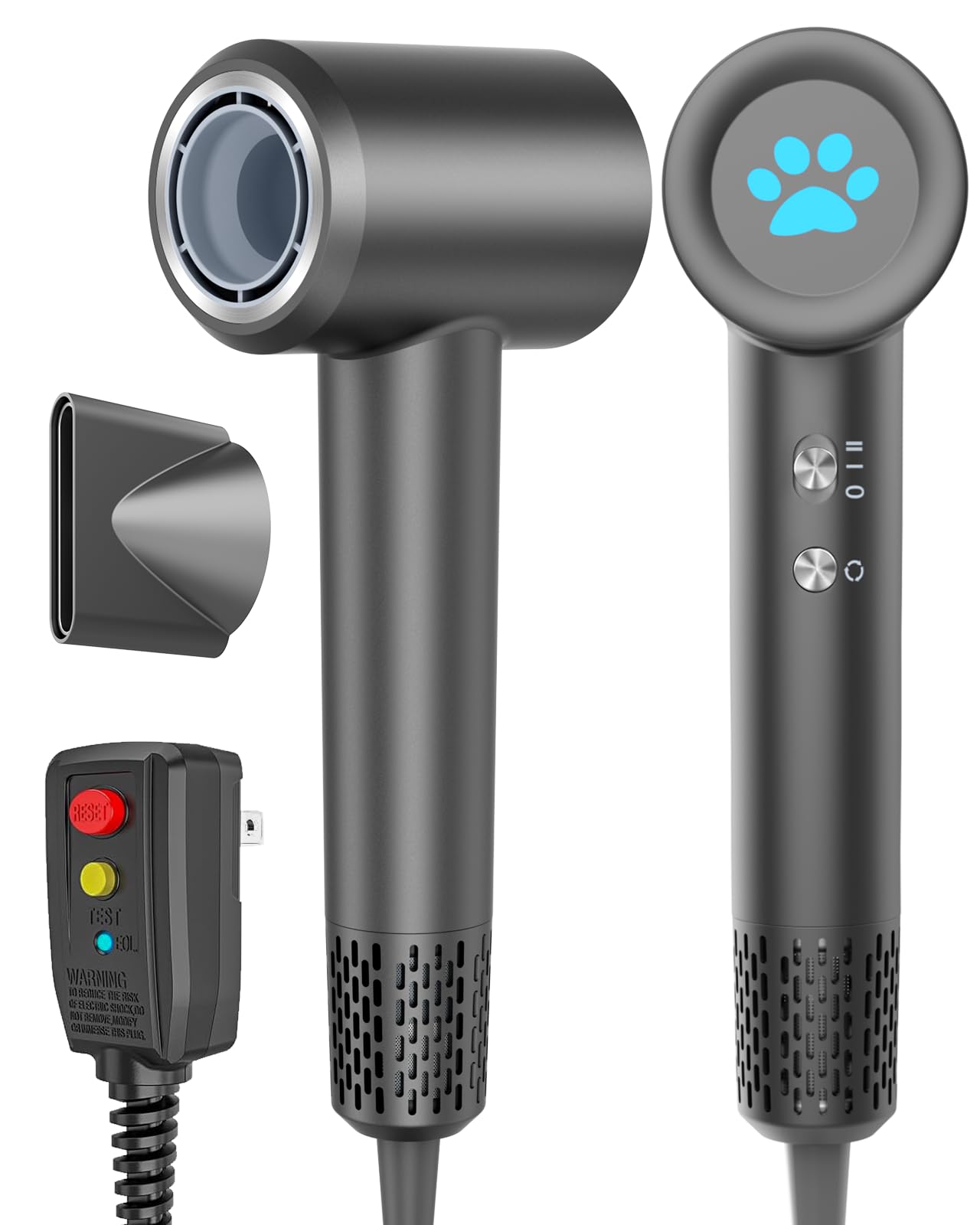 MORECOO Hair Dryer, High-Speed Travel Blow Dryer for Fast Drying, Professional 200 Millions Ionic Hair Dryers for Women with 4 Temp & 2 Speed Mode, Low Noise Compact Hair Dryer for Men with ALCI Plug