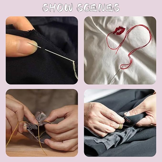 56-Piece Portable Travel Sewing Kit - Compact Emergency Sewing Kit Box with Zipper Fix Tools - Small Sewing Supplies and Accessories for Home Use & Quick Stitch Solutions