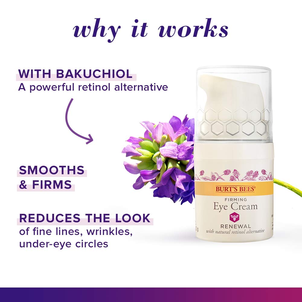 Burt's Bees Renewal Smoothing Eye Cream, Firming Eye Cream, 0.58 Ounce