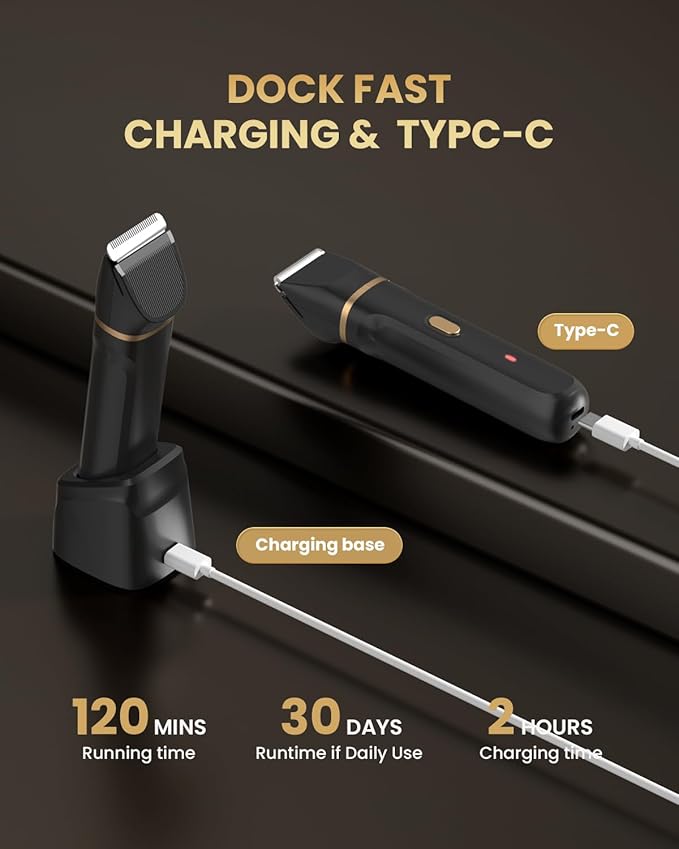 Bikini Trimmer for Women - 5 in 1 Painless Electric Razors for Ladies Pubic Facial Nose Body Leg Hair Removal, Waterproof Electric Shaver for Women Private Area Sensitive Skin,Personal Hair Trimmer