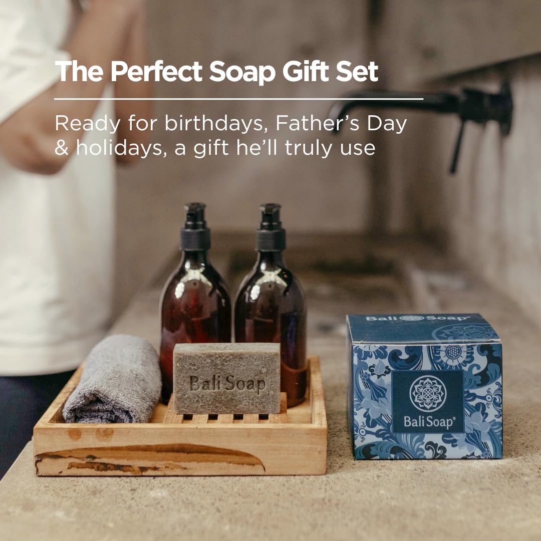 Bali Soap 6-Pack Handmade in Bali, Natural Cold Processed Bar Soap for Daily Use with Plant-Based Oils, Purifying & Refreshing, Vegan