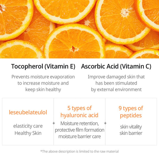 JMsolution Glory Aqua Tocopherol Vitamin C Facial Mask -Hyaluronic acids-Vitamine C, E -Moisture Hydrating elasticity care skin vitality for all skin type- Korean Skin care