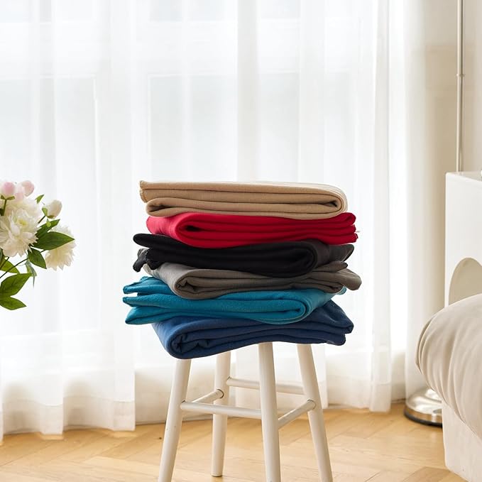 CAI TENG Fleece Throw Blankets for Couch Bulk Lightweight Warm Soft Cozy Dog Blanket 6 Pack Bulk Fleece Kids Blanket Solid for Bed Sofa Couch Office Gifts Outdoor Assorted 50 x 60 inch