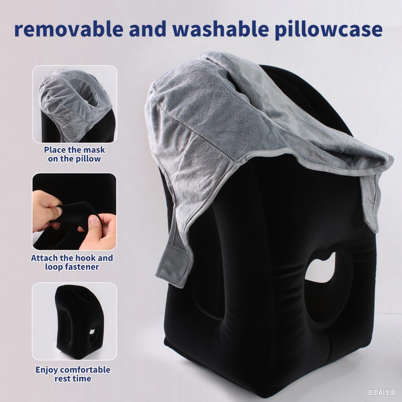 AGEFEREO Neck Pillow Airplane Pillow for Long Flight,airplanesleep Support,Airplane Sleeping Support, Inflatable Pillow for Flights, Travel Essentials Neck Pillows for Airplanes