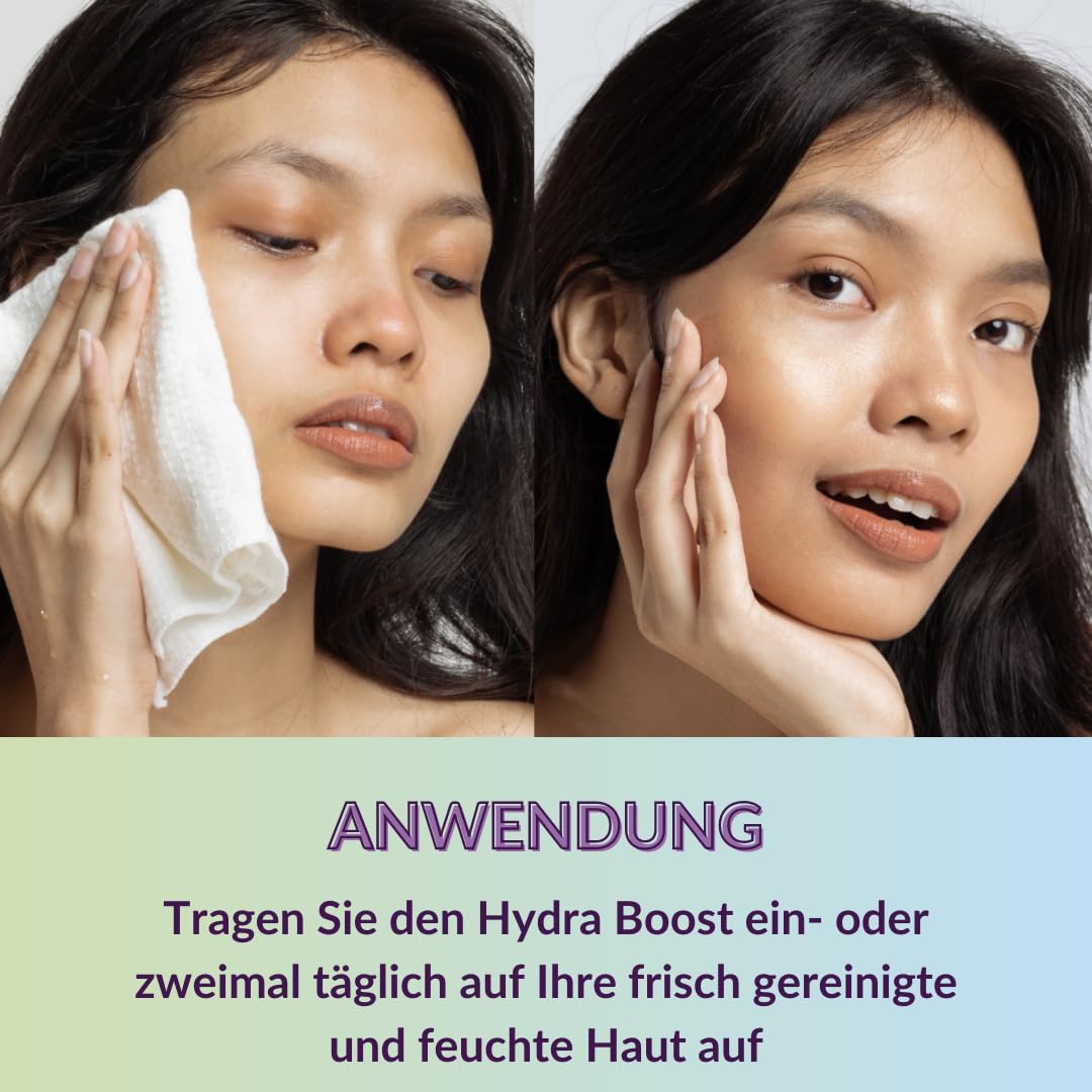 Hyaluronic Acid Moisturiser Gel with Organic Aloe Vera - NATURAL VEGAN COSMETICS - 100ml - Intensive Hydration - Anti-Ageing and Anti-Wrinkle Face Care for Men and Women