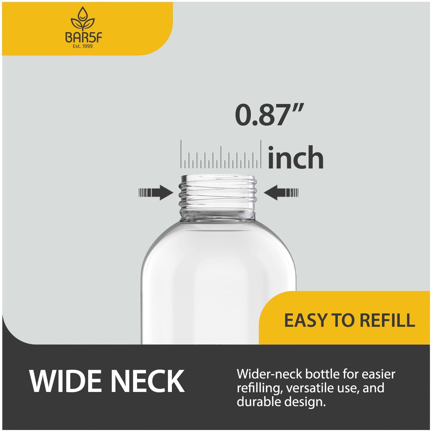 Bar5F 2.5-Ounce Small Spray Bottle Travel Size Fine Mist Mini Empty Spray Bottles Leak Proof for Toners, Face and Hair Mist