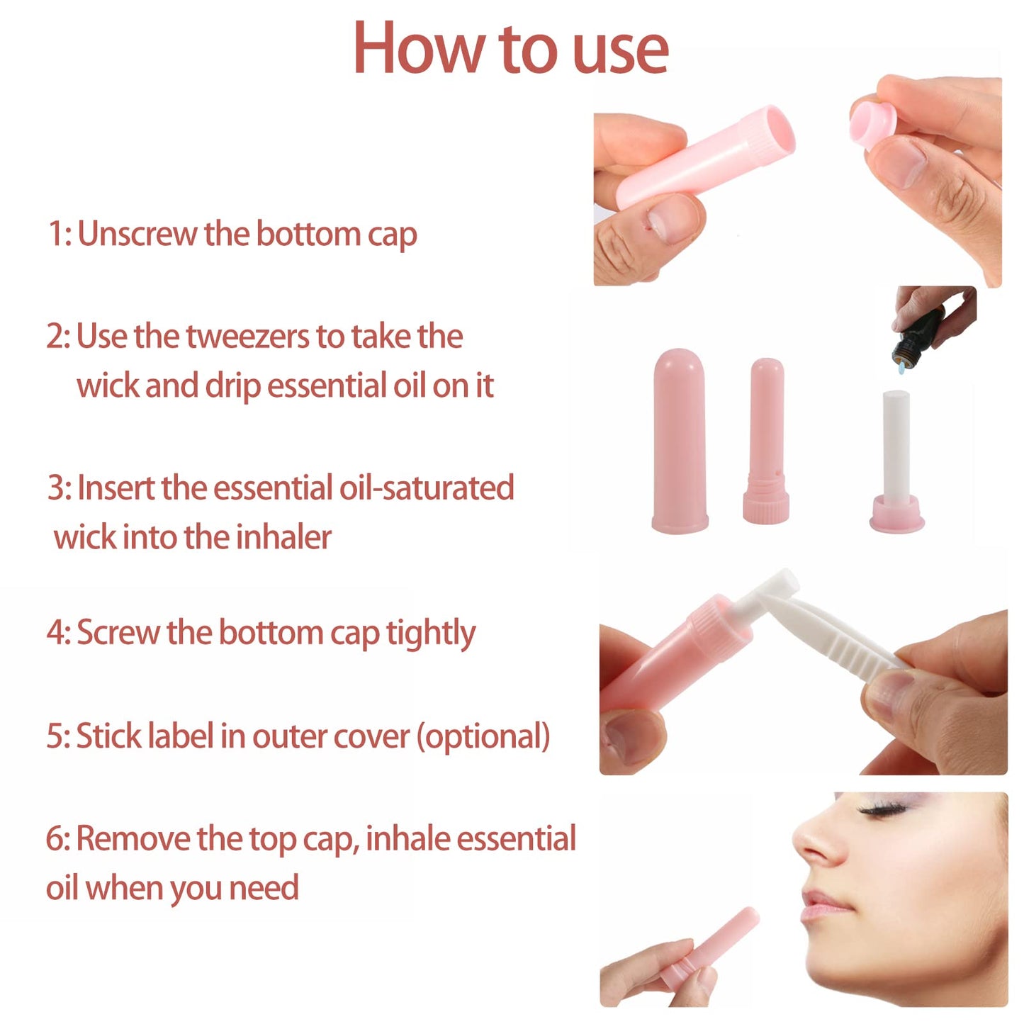 ifin Set of 120 Essential Oil Nasal Inhaler Tubes for Aromatherapy in 12 Colors.Take Your Essential Oils on The Go,Get 583 Pieces in Total!, Green (IFJL-JYG2204-C120)