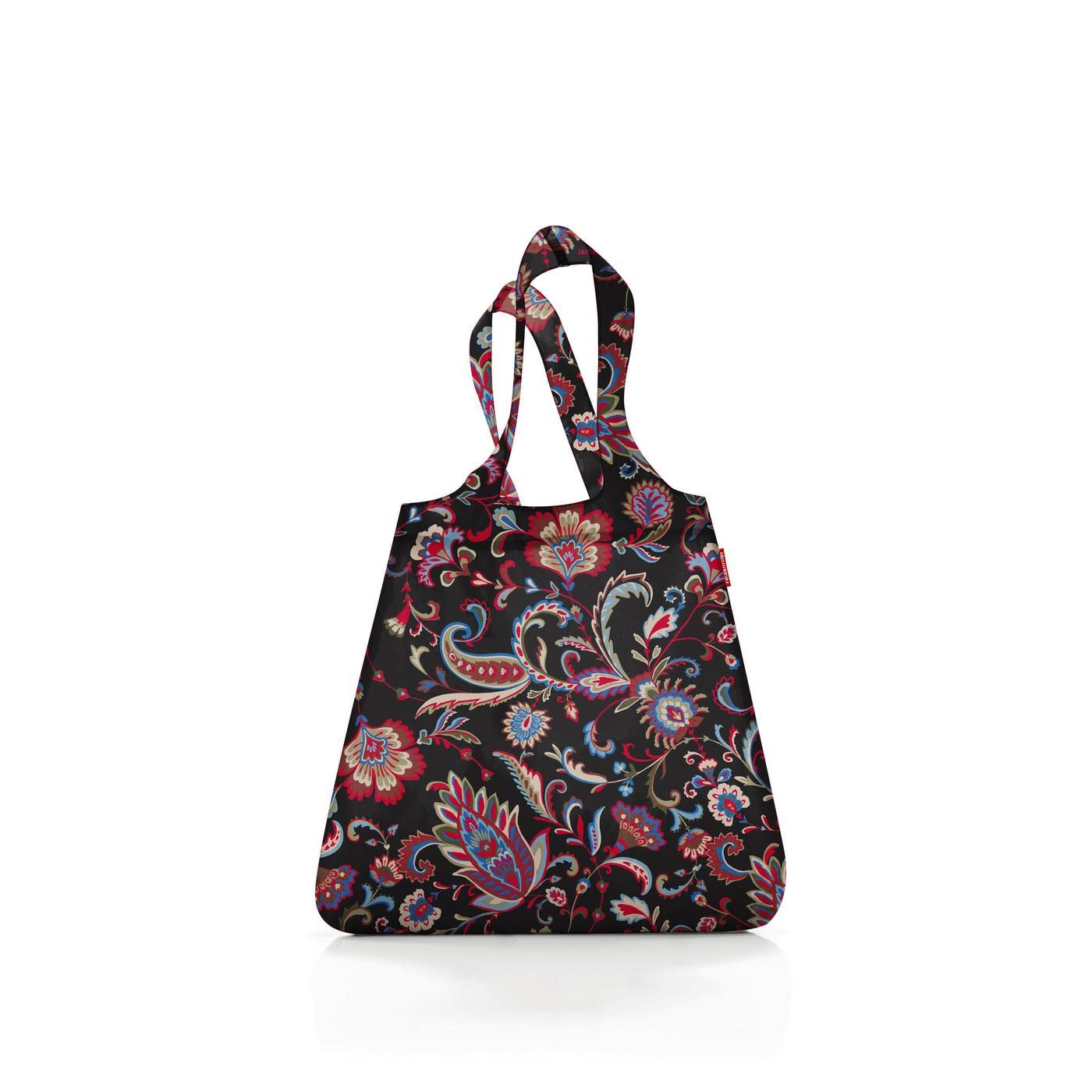 reisenthel mini maxi shopper paisley black - foldable shopping bag with attractive design - water repellent